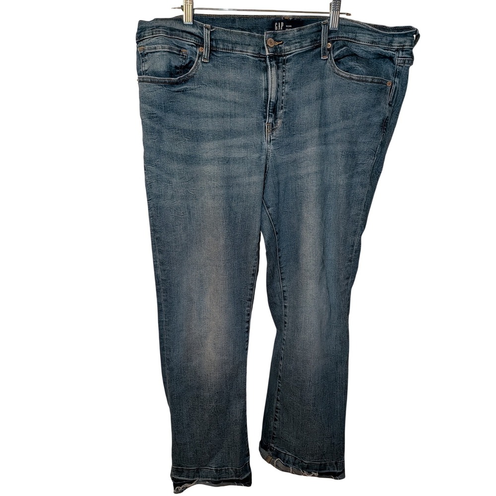 Gap Denim Universal Baby Boot Jeans Womens 18/34R Medium Wash Mid Rise Stretch